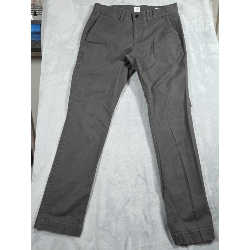 Gap Pants Men 29X30 Gray Career Straight Leg Classic Casual Preppy Work 0805 P